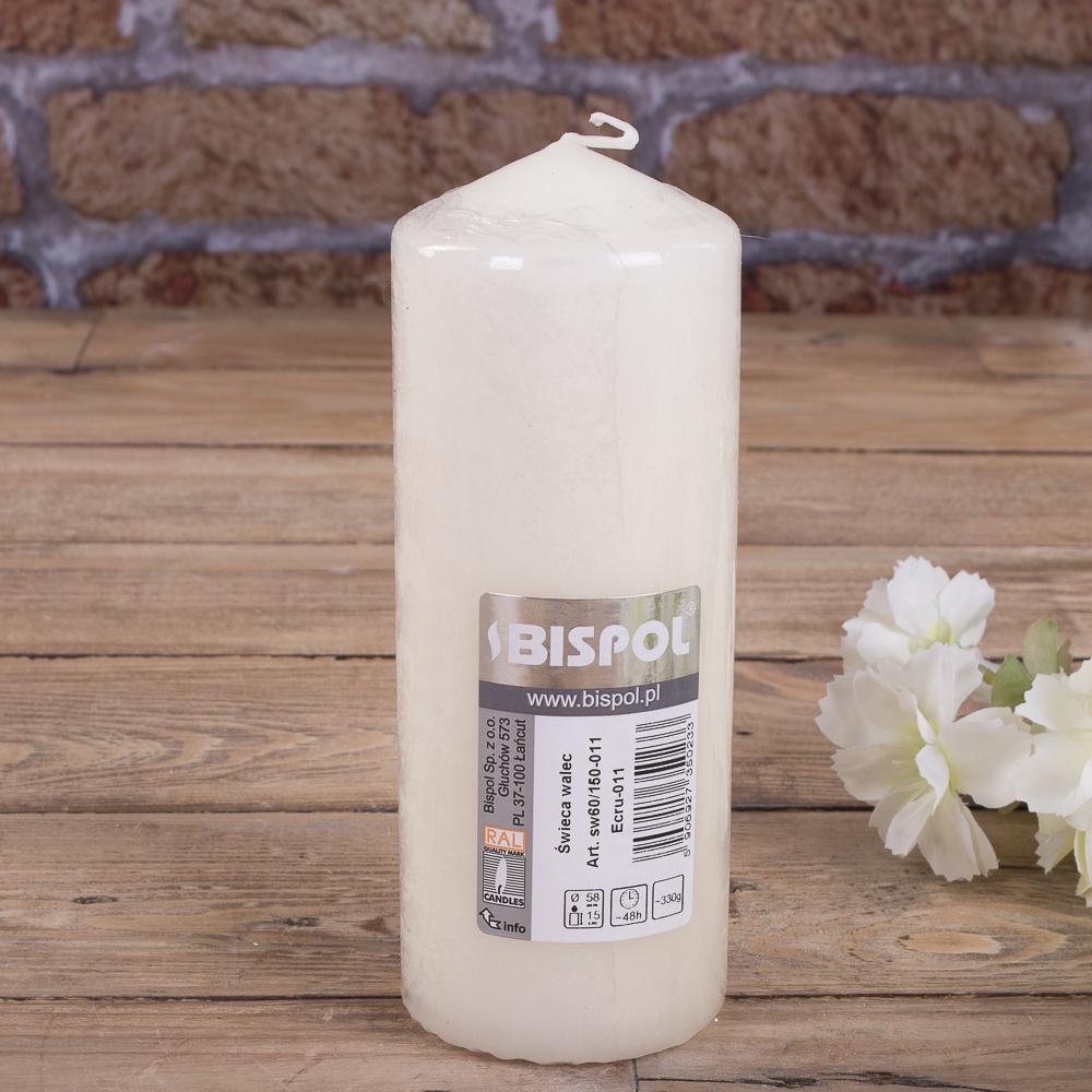 Свеча bispol цилиндрическая 60х150 мм Кремовая/Белая (2181-3) Свеча bispol цилиндрическая 60х150 мм Кремовая/Белая (2181-3)