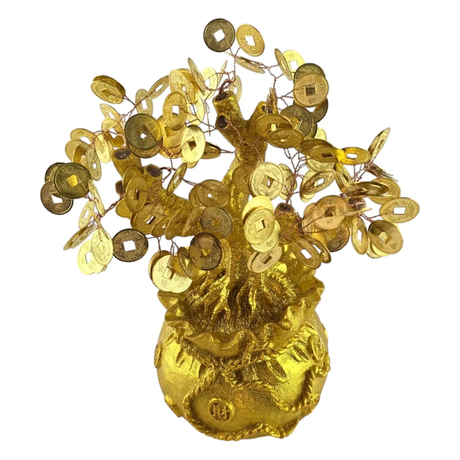 Денежное дерево в мешке богатства 24х23х11 см (35160)