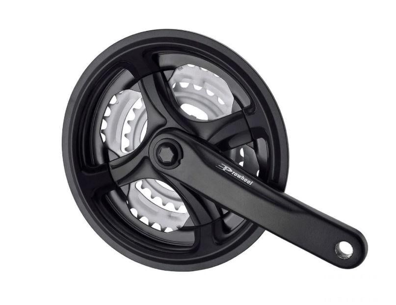 Шатуны велосипедные PROWHEEL TY-CN99 SQ 175мм 28/38/48Т 7/8 скоростей под квадрат с защитой (PSP-01101)