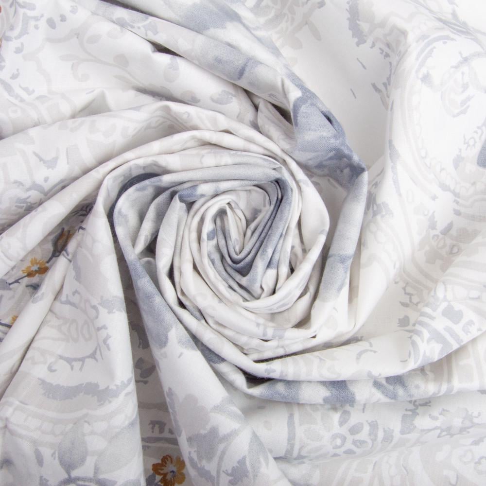 Ткань бязь ранфорс для постельного белья 12.28856/6 Роуз 130 гр/м2 240 см Серый (25932)