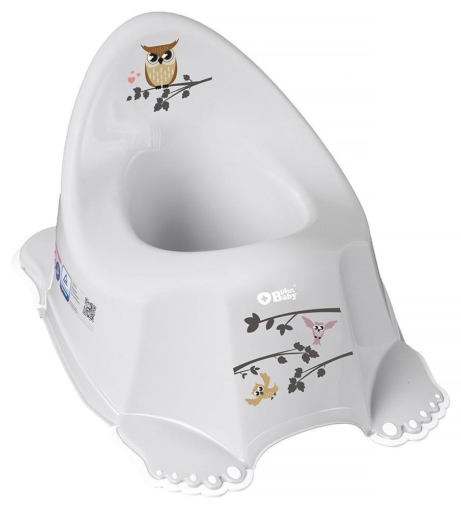 Горшок Tega Baby PB-SOWA-001-106 Plus baby Маленькая сова с противоскользящей резиной Серый (5902963000729)