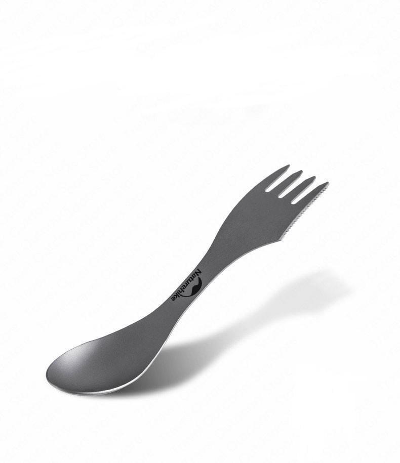 Ложко-вилка туристическая Naturehike NH19T012-D Titanium Three-in-one Grey (6927595736746)