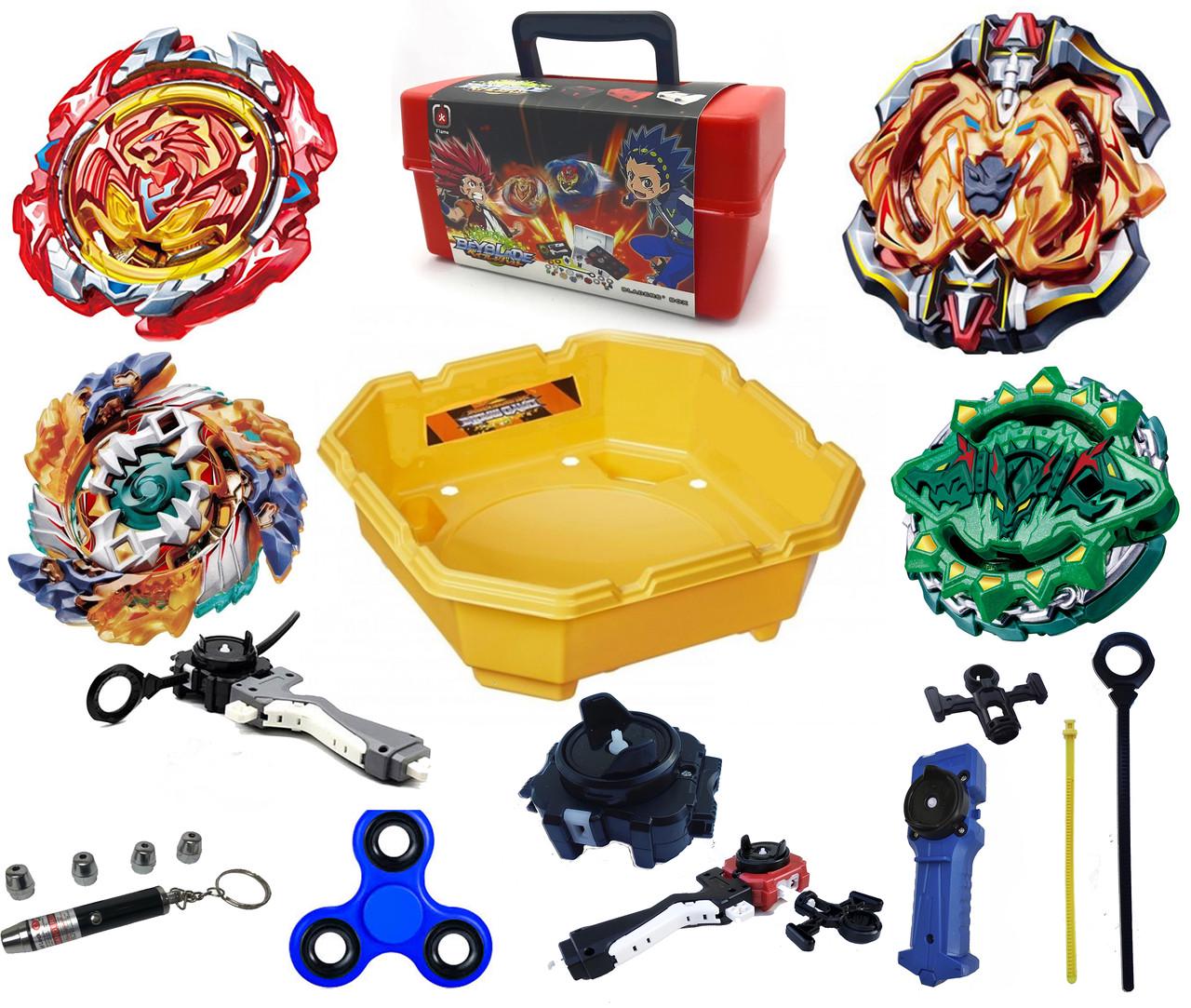 Набор Бейблейд SB 10в1 Арена/4 Бейблейд/4 Пусковика/Бокс для хранения (30015)