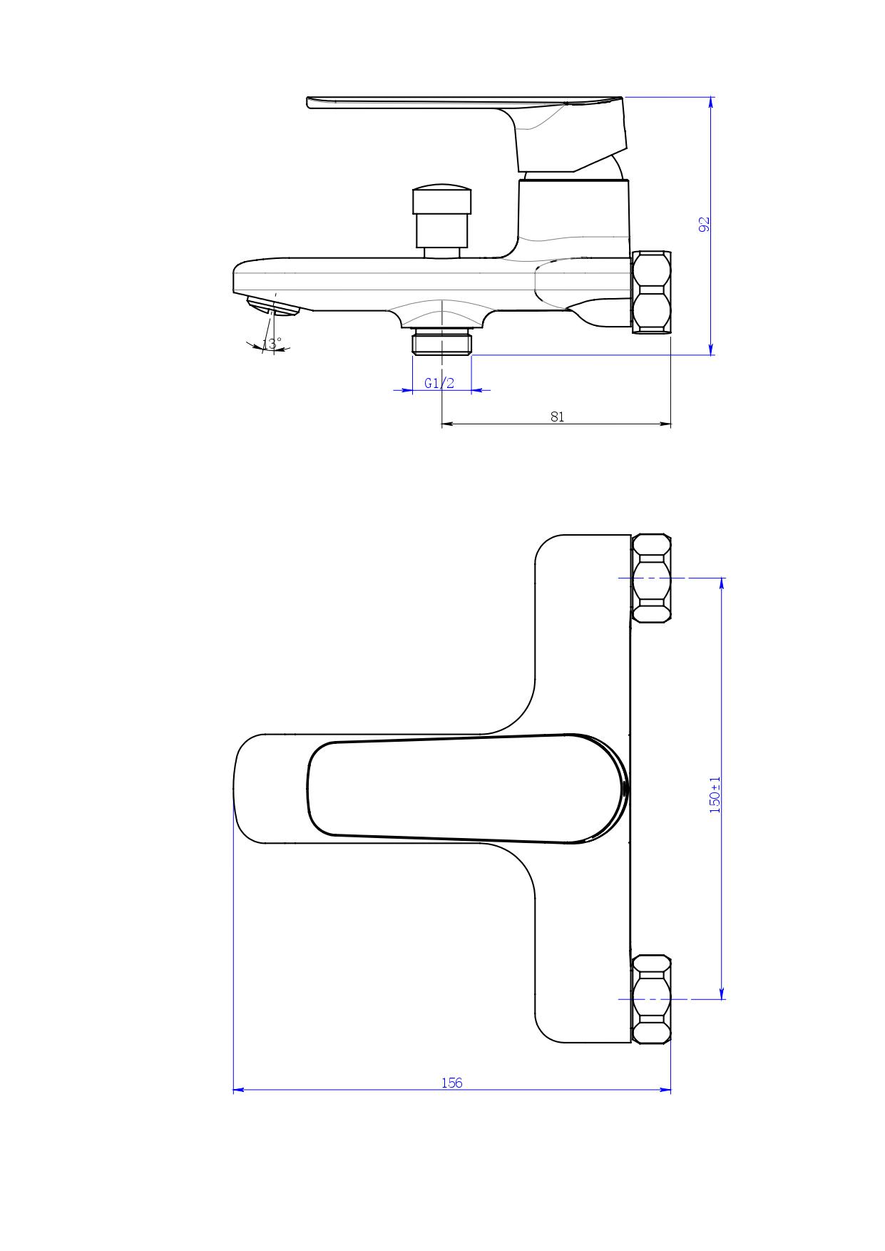 Набор смесителей Perla JACK 106304В-С Черный (PBZ6303В+PBZ6304В+PSF2004B) - фото 5