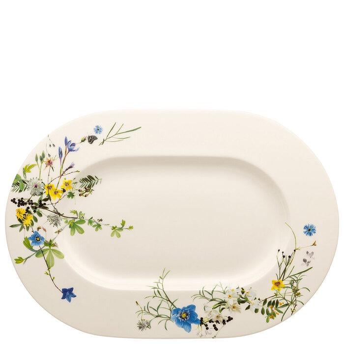 Тарелка Rosenthal овальная Fleurs des Alpes Brillance 29 см