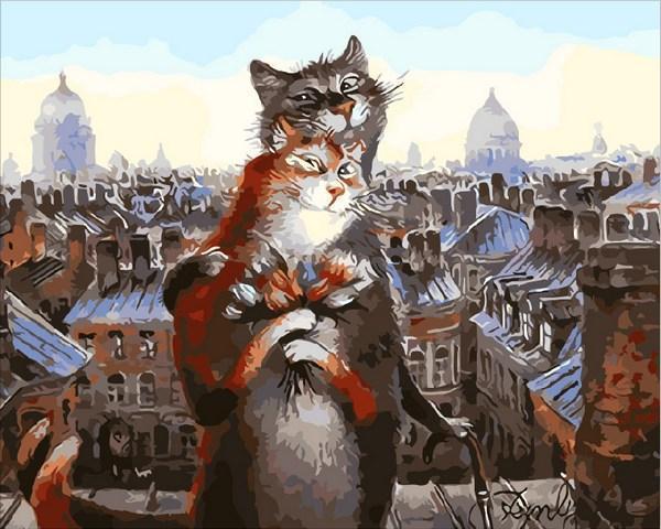 Картина по номерам Mariposa Коты романтики 40x50 см (skl-Q2075)