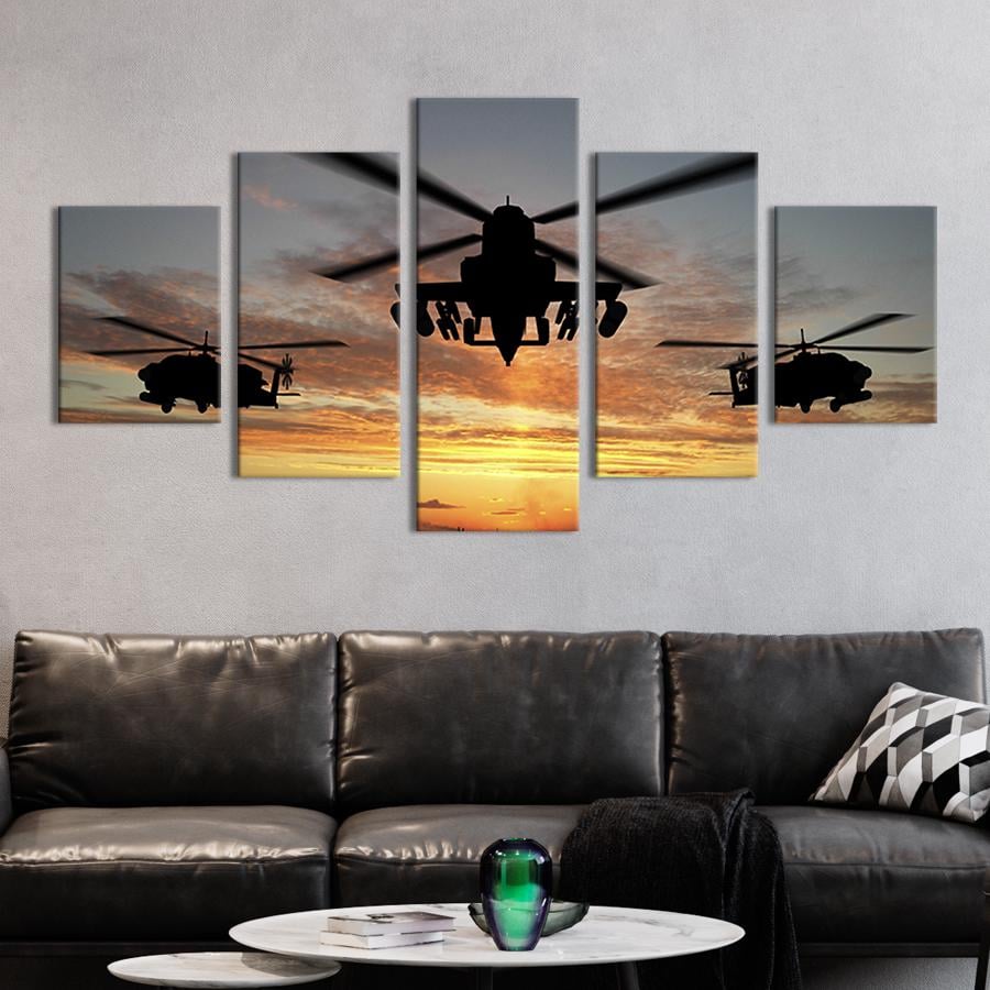 Модульная картина из 5 частей Боевые вертолеты 162x80 см (91-52)