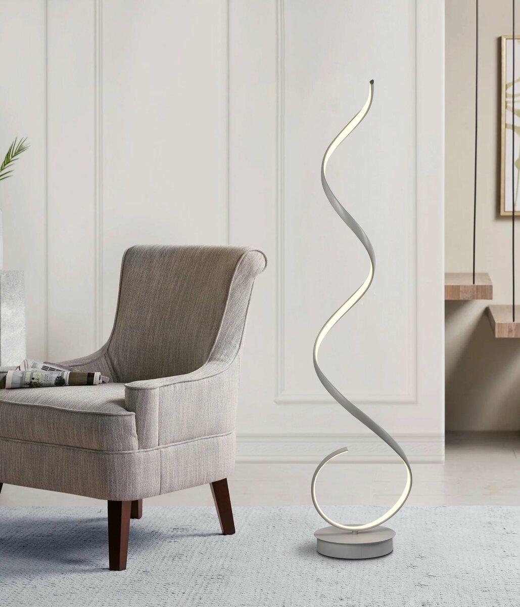 Торшер світлодіодний Light House SRS-20281/BK 64W Білий - фото 5