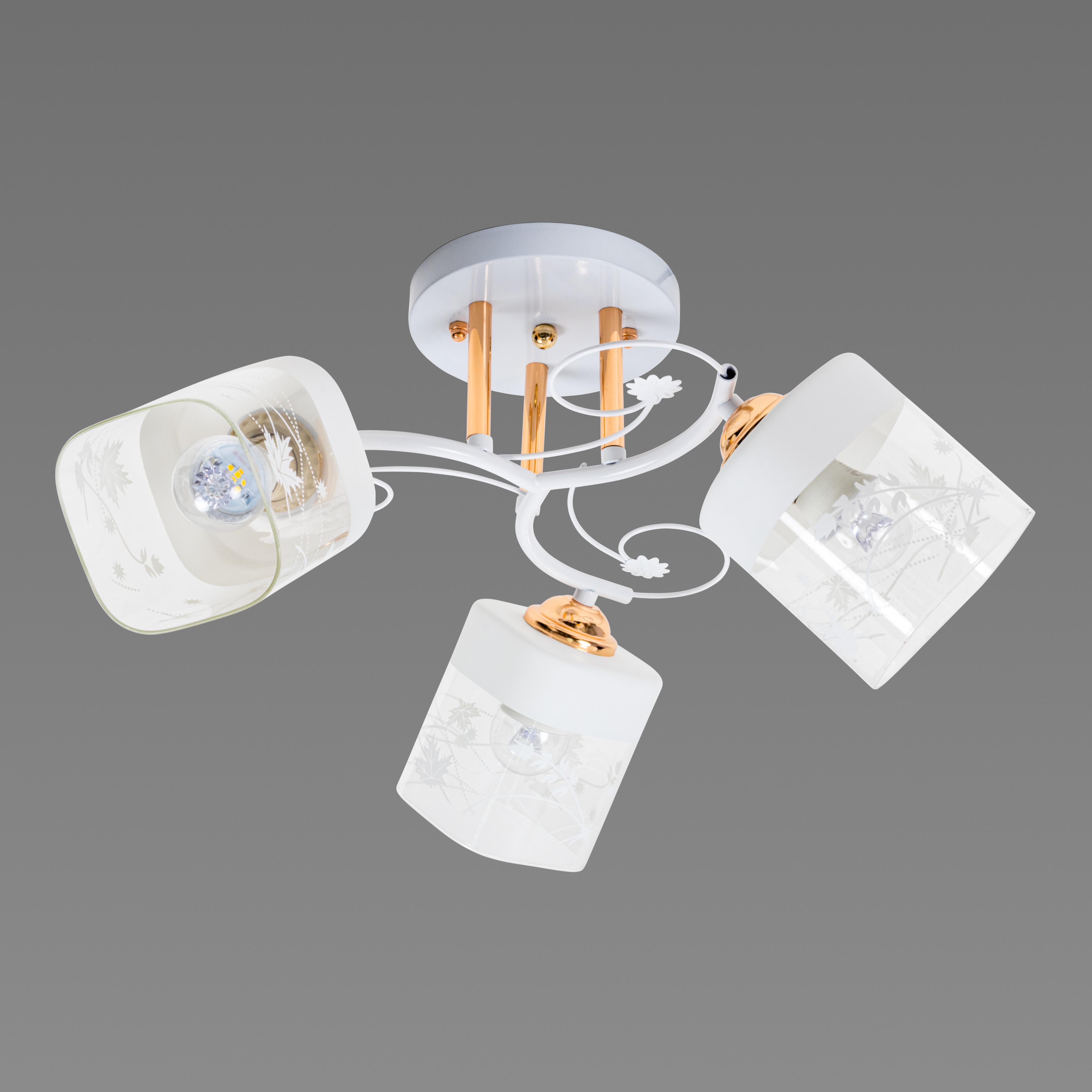 Люстра Sirius Ю 6753А/3 WH+FG на 3 плафона (000039478)