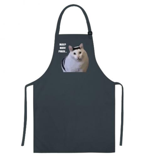Фартук Мемный кот Темно-серый (15045757-28-189471) - фото 1