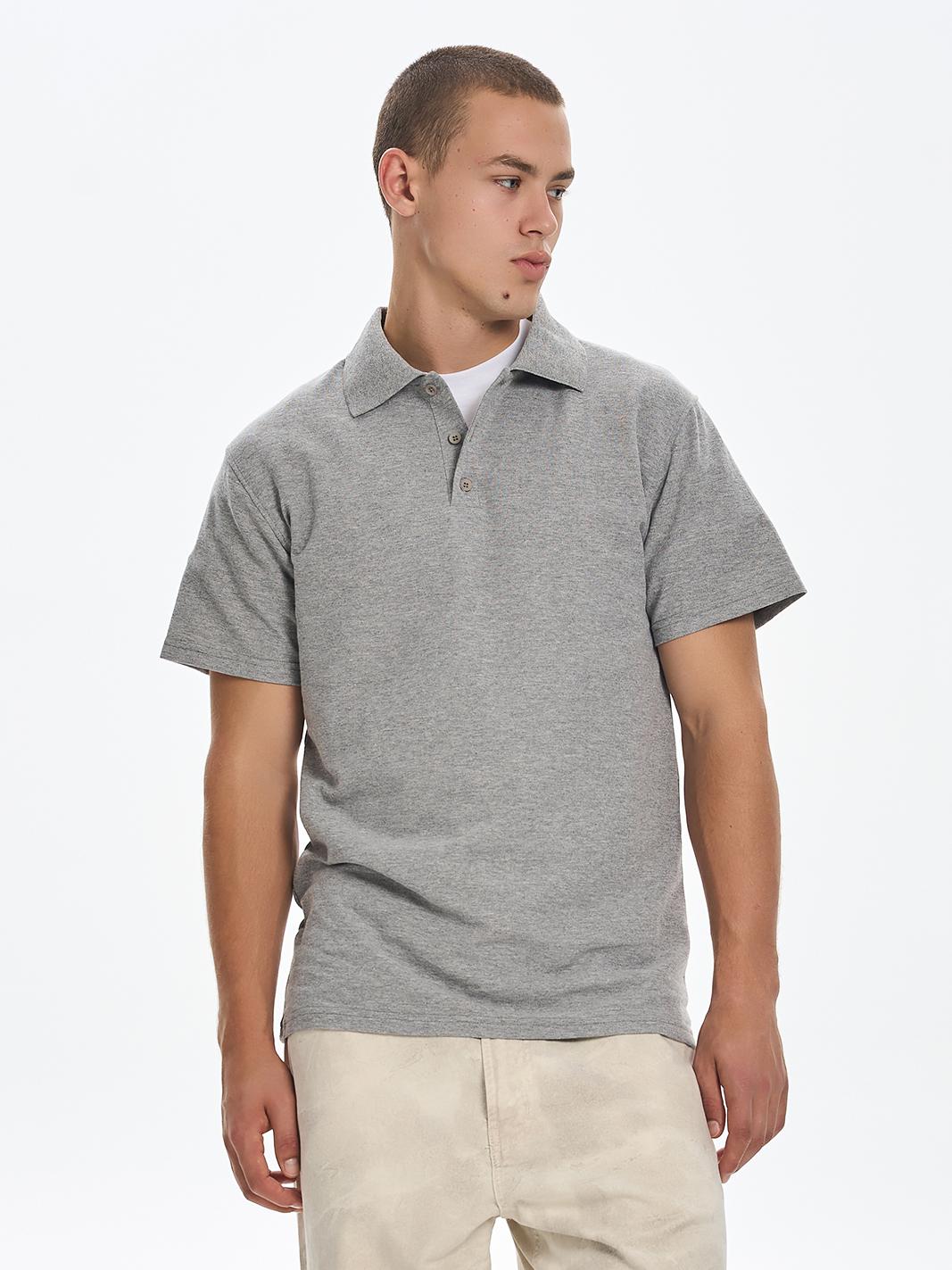 Поло чоловіче ROZA 250737 2XL Сірий меланж (4824005744358)