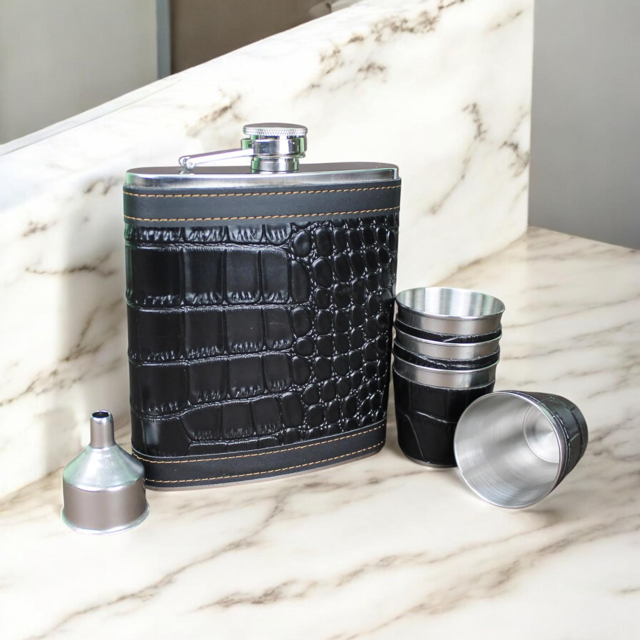 Набір подарунковий Moongrass 6в1 фляга 18Oz 532 мл/лійка/стопки 4 шт. Black (F_DJH-2191-1Black) - фото 4