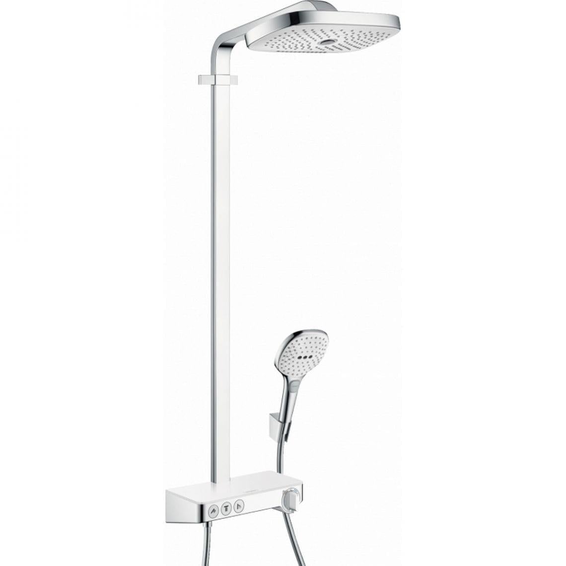 Душевая система Hansgrohe Raindance Select E Showerpipe 300 3jet с термостатом металл Хром/Белый (37521340)