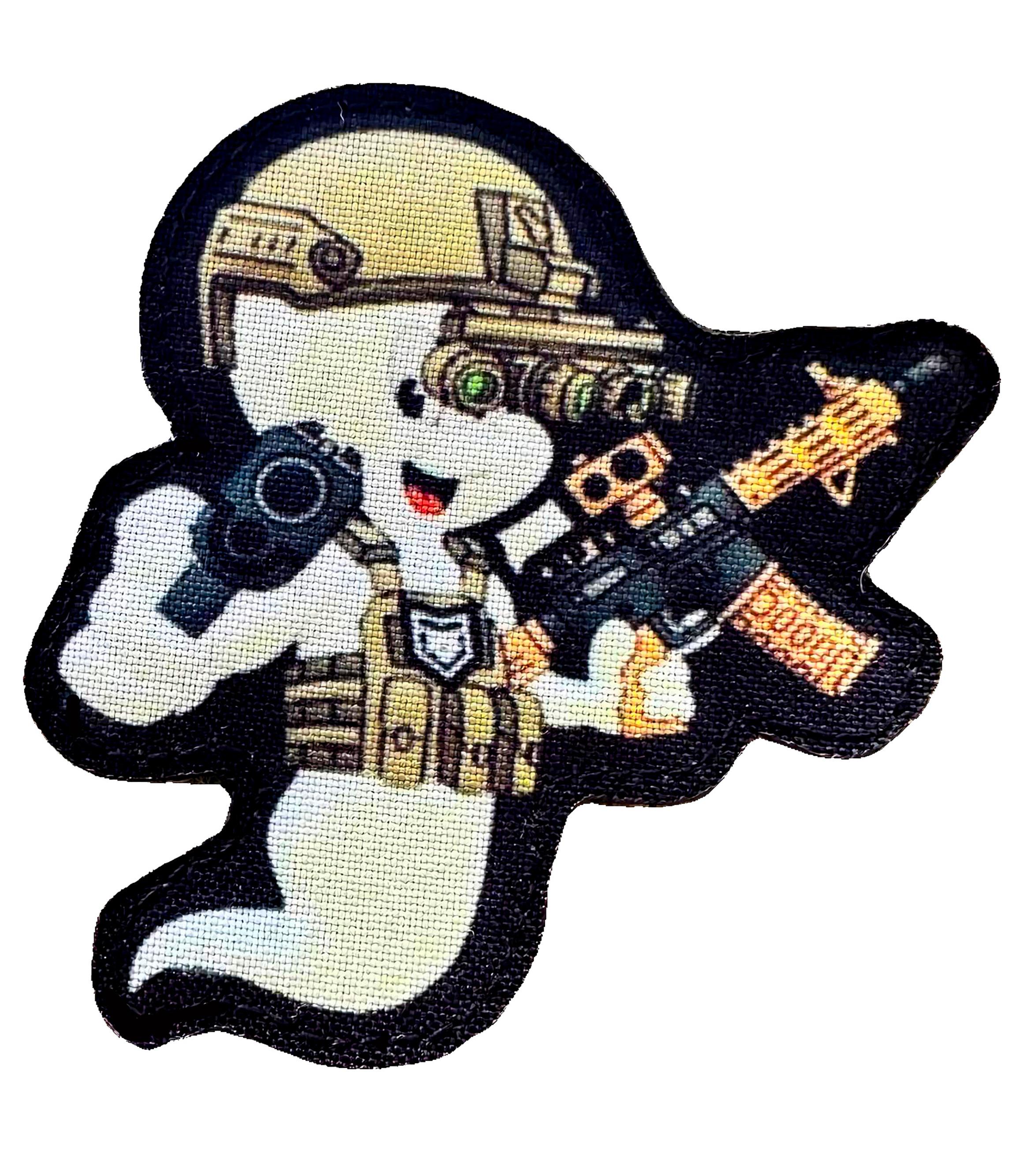 Шеврон принт Каспер приведение фигурный на липучке Разноцветный (CASPER)