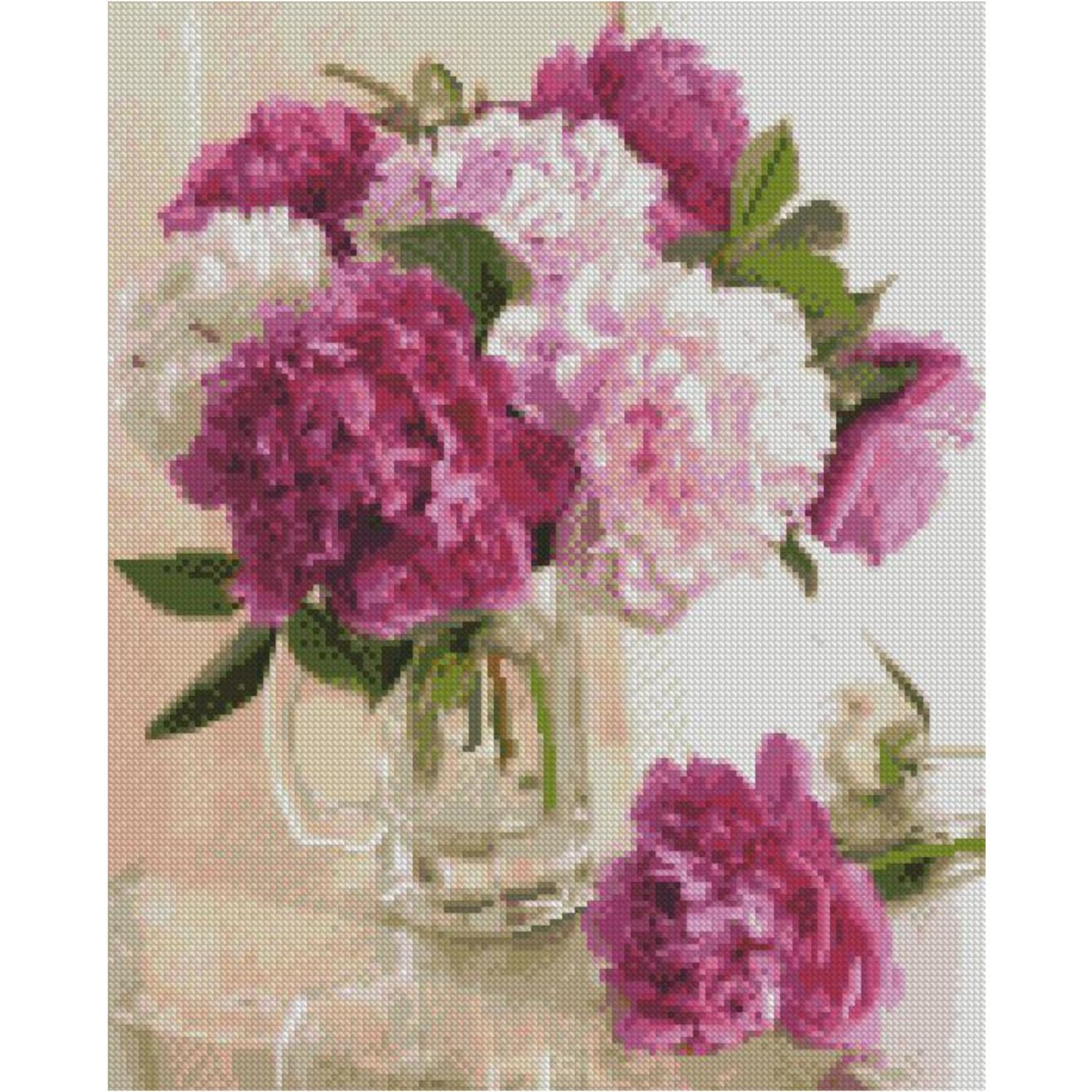 Алмазная мозаика Strateg Премиум Нежные пионы 40x50 см (FA40893)