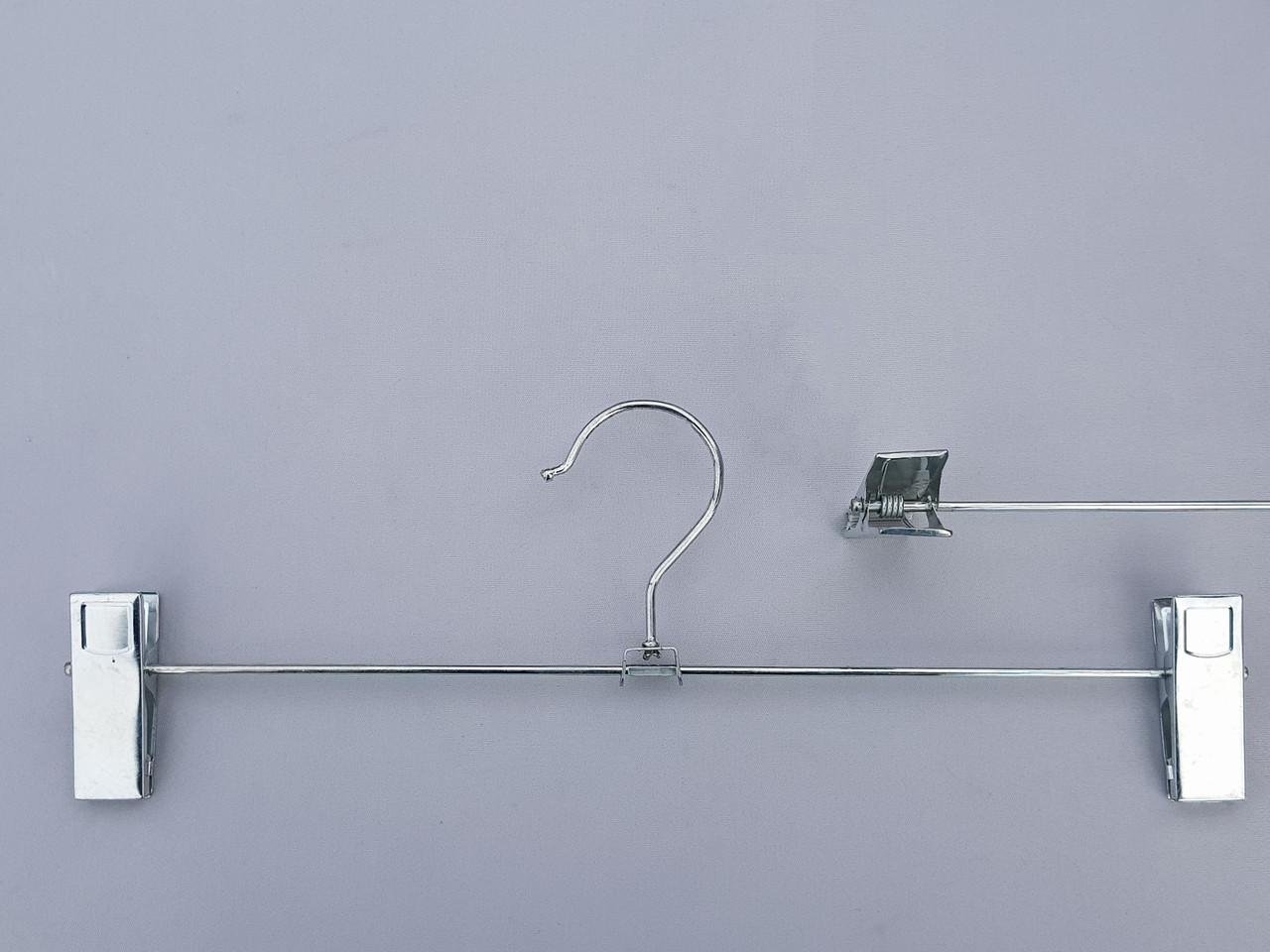 Плічка металеві для брюк і спідниць Hanger HR35 35 см з прищіпками Хром (6038501)
