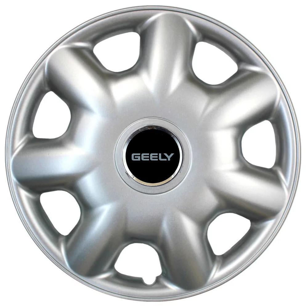 Колпаки SJS 218 с логотипом Geely 4 шт. R14 Серебряный (2789079923)