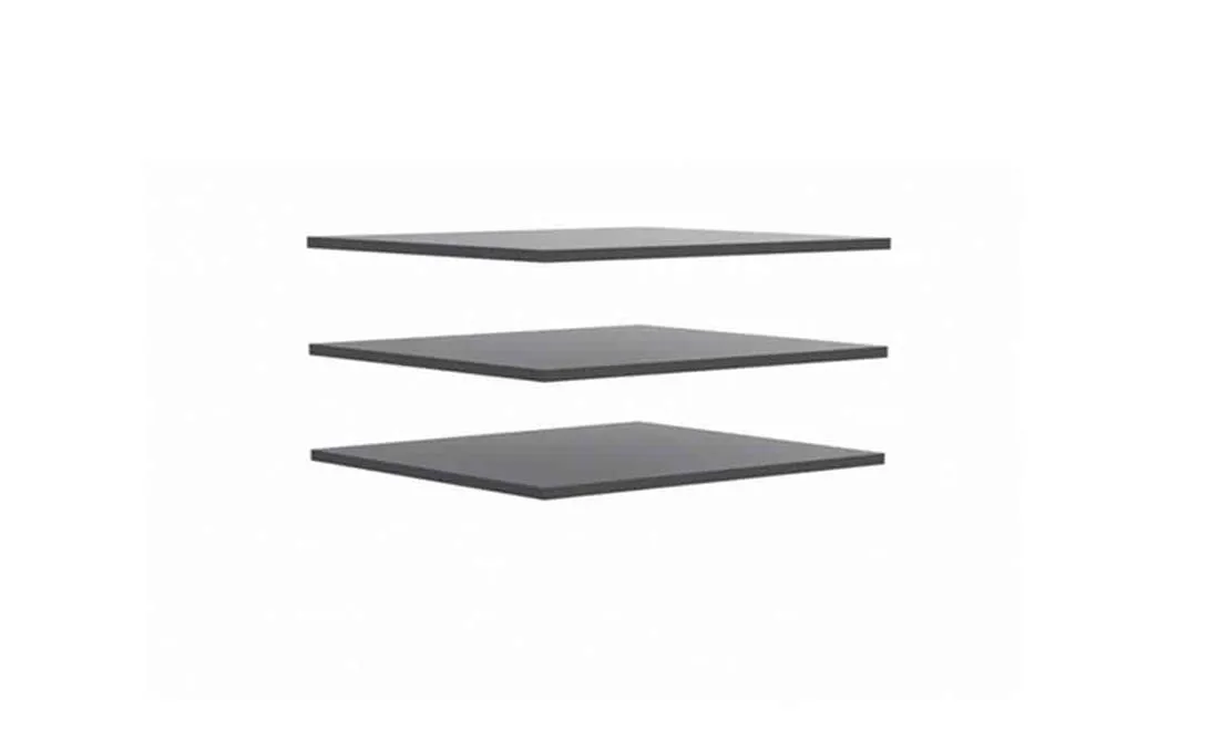 Комплект полок Bellevue STDD32 RMRS324E1 для шкафа 3 шт. Серый (731194) Комплект полок Bellevue STDD32 RMRS324E1 для шкафа 3 шт. Серый (731194)