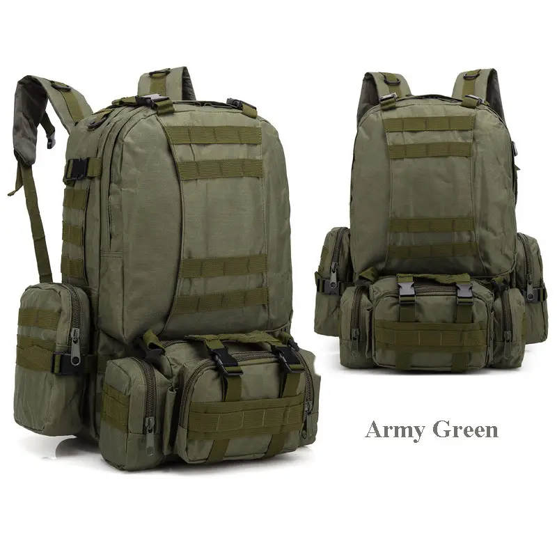 Рюкзак похідний/військовий з підсумками на 50 л 4в1 з системою Molle Olive (1004-olive) - фото 11 Рюкзак похідний/військовий з підсумками на 50 л 4в1 з системою Molle Olive (1004-olive) - фото 11