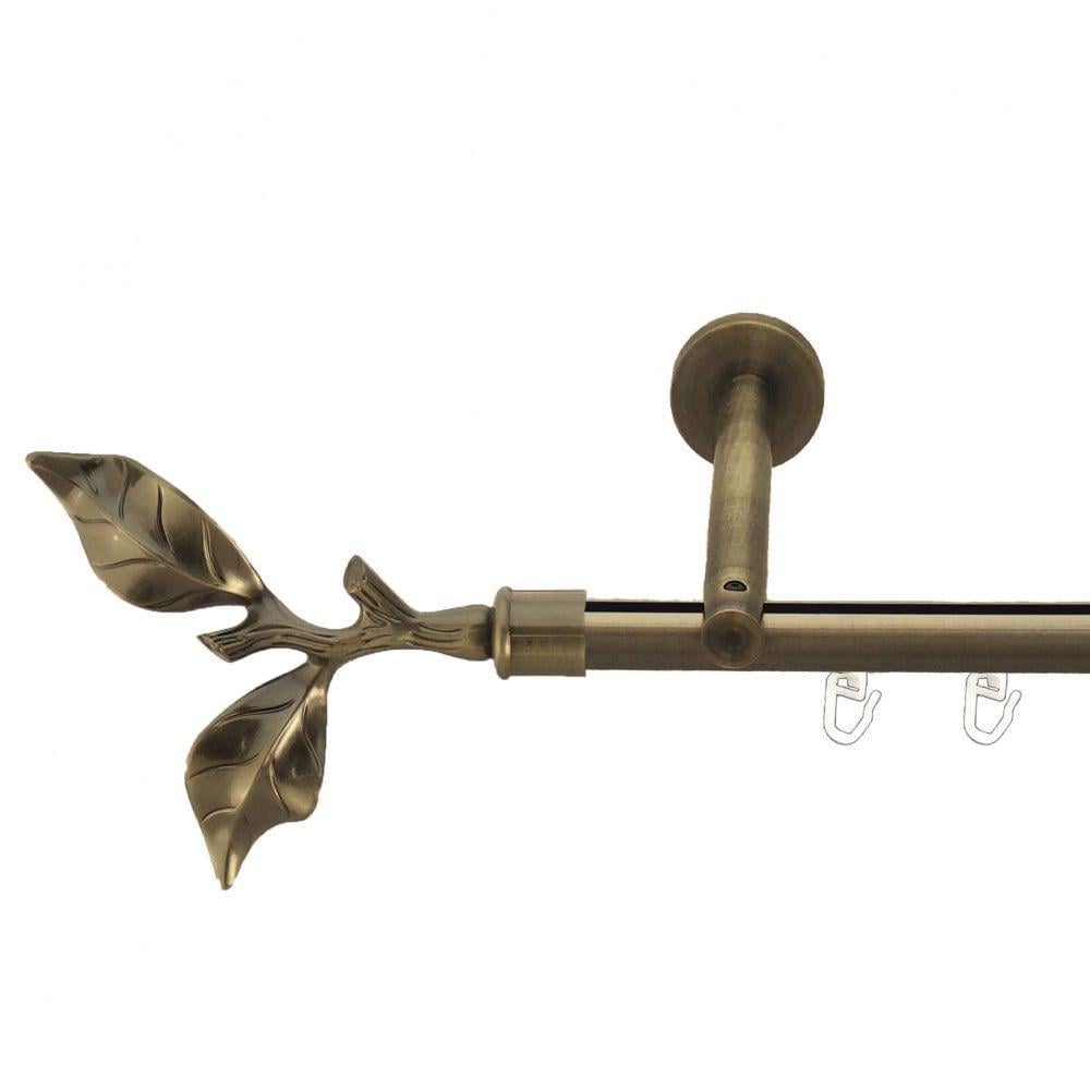 Карниз для штор Orvit Листок однорядный профильный 16 см 160 см Антик (7218012)