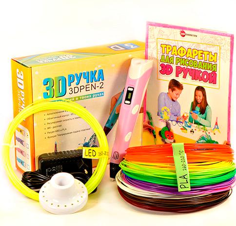 Ручка 3D PEN-3 с трафаретами Розовый (70525) - фото 3