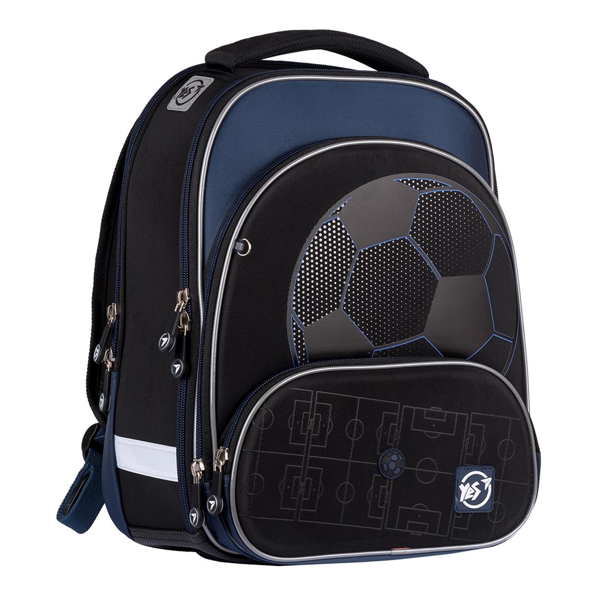 Рюкзак школьный ортопедический YES S-30 Juno Ultra Football каркасный (202323) Рюкзак школьный ортопедический YES S-30 Juno Ultra Football каркасный (202323)