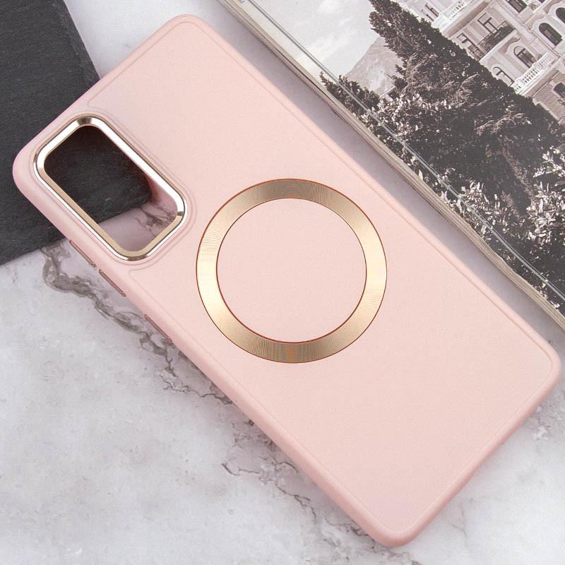 Протиударний TPU Чохол Bonbon Metal Style with MagSafe для Samsung Galaxy S22 Рожевий / Light Pink - фото 4