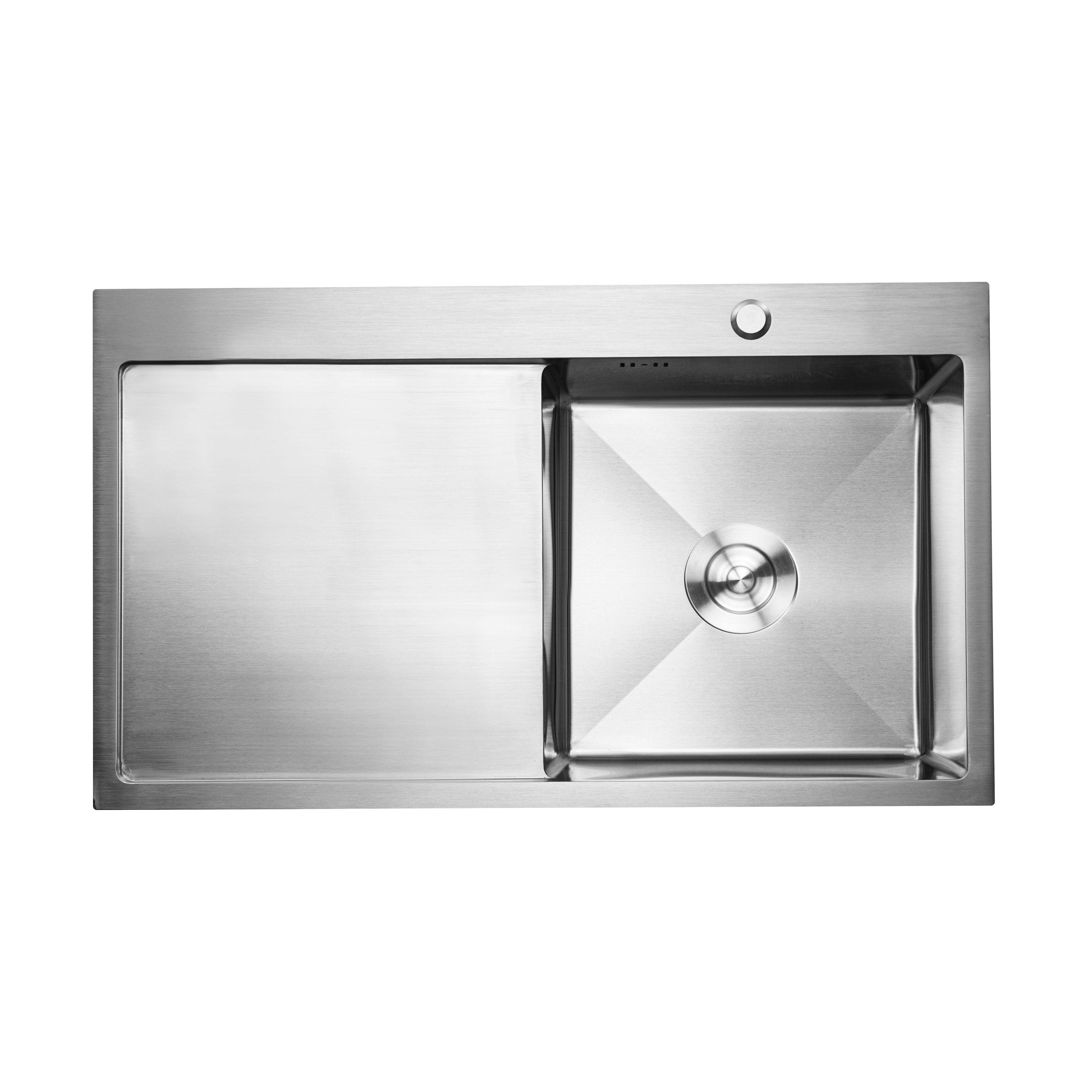 Мойка кухонная Platinum PLS-A35142 прямоугольная из нержавеющей стали 860x500 мм (152400) Мойка кухонная Platinum PLS-A35142 прямоугольная из нержавеющей стали 860x500 мм (152400)