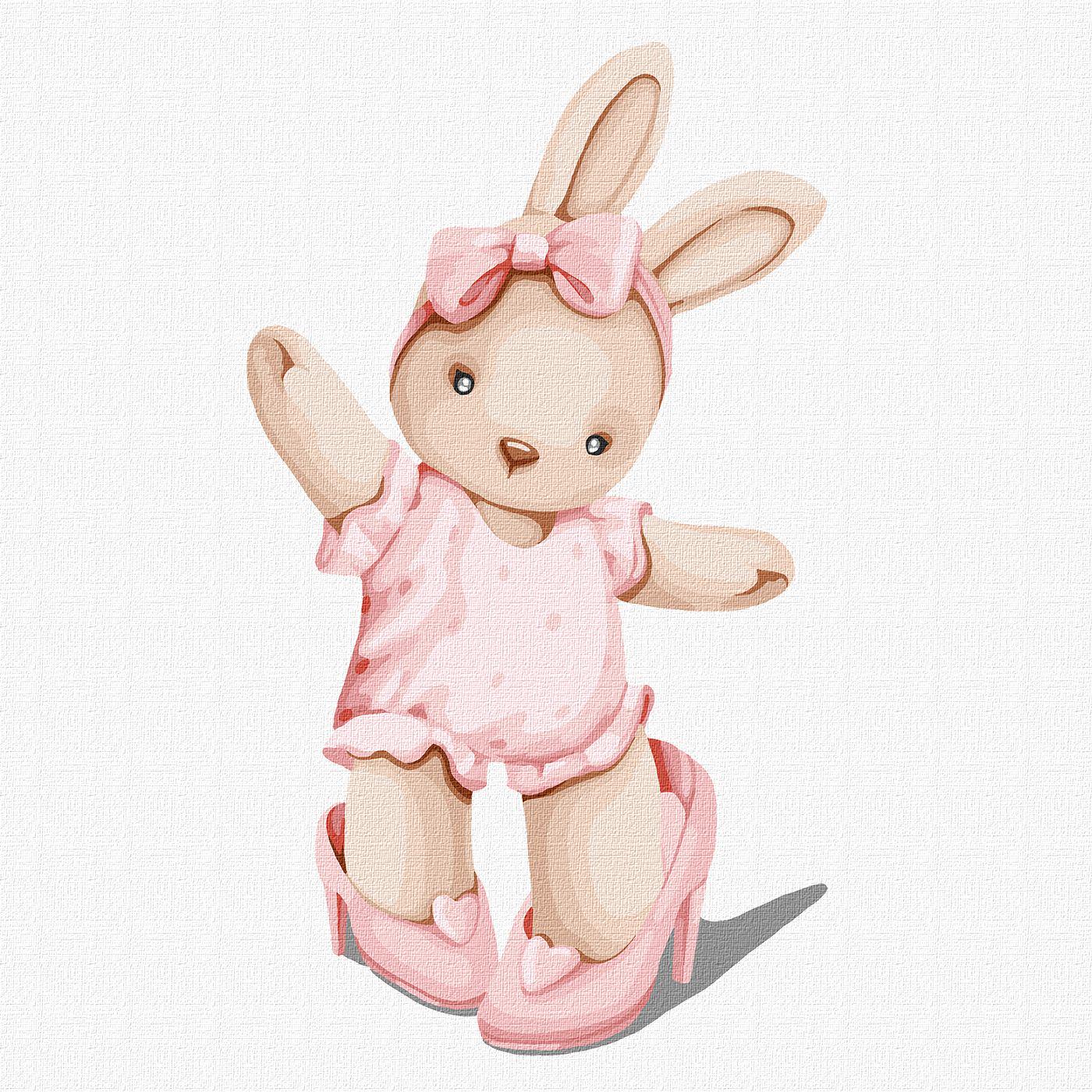 Картина по номерам Идейка Маленькая модница 30x30 см без коробки (KHO2407)