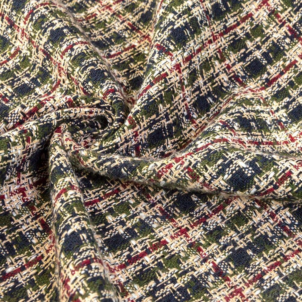 Ткань костюмная букле Римма Бордо/Черный (19493)