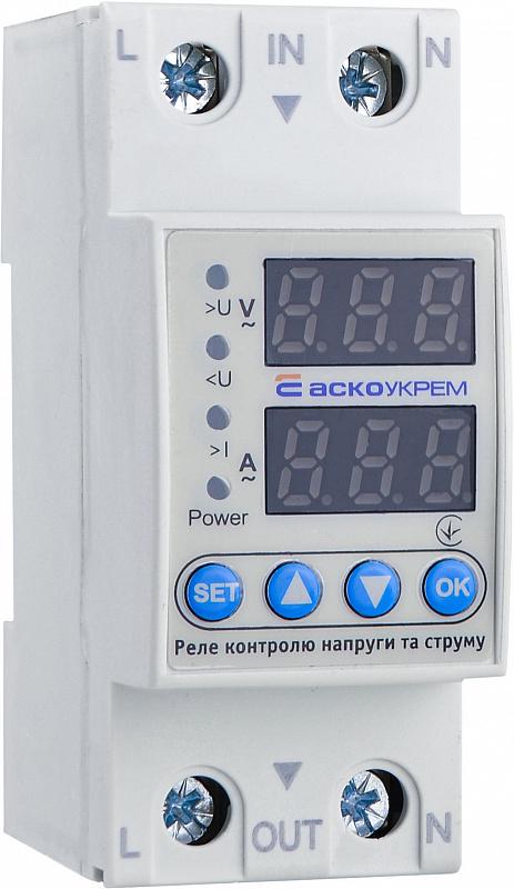 Реле контроля напряжения и тока АСКО RKV 2P 63А (A0010230002)