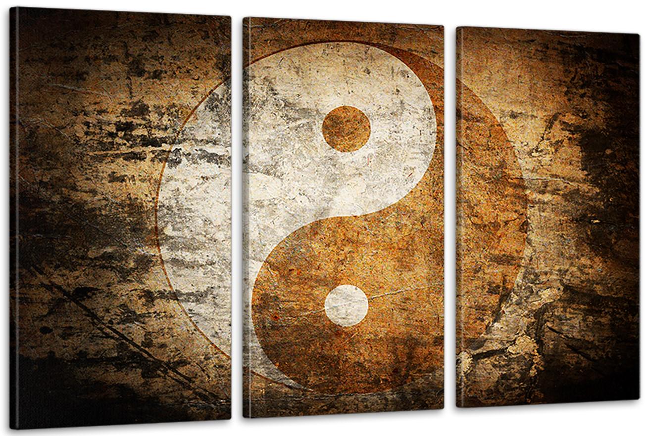 Картина модульна у вітальню/спальню Інь-Янь 53х100 см (ART-105_3A)