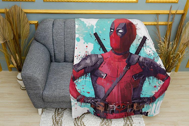 Плед Deadpool Art Marvel плюш двухслойный 135х150 см (113400-2)