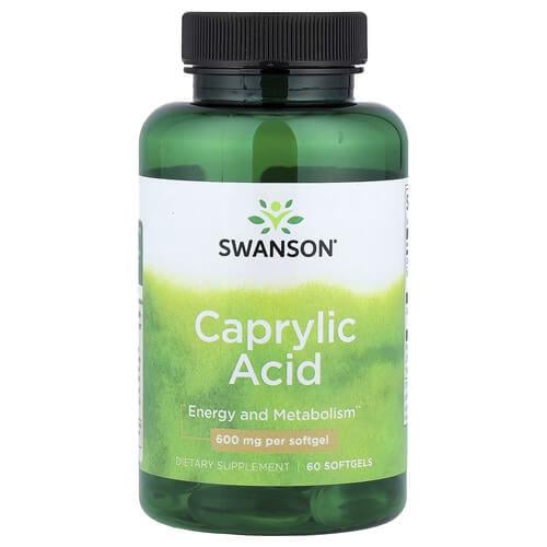 Каприловая кислота Swanson Caprylic Acid 600 мг 60 Softgels (SWV-02096)