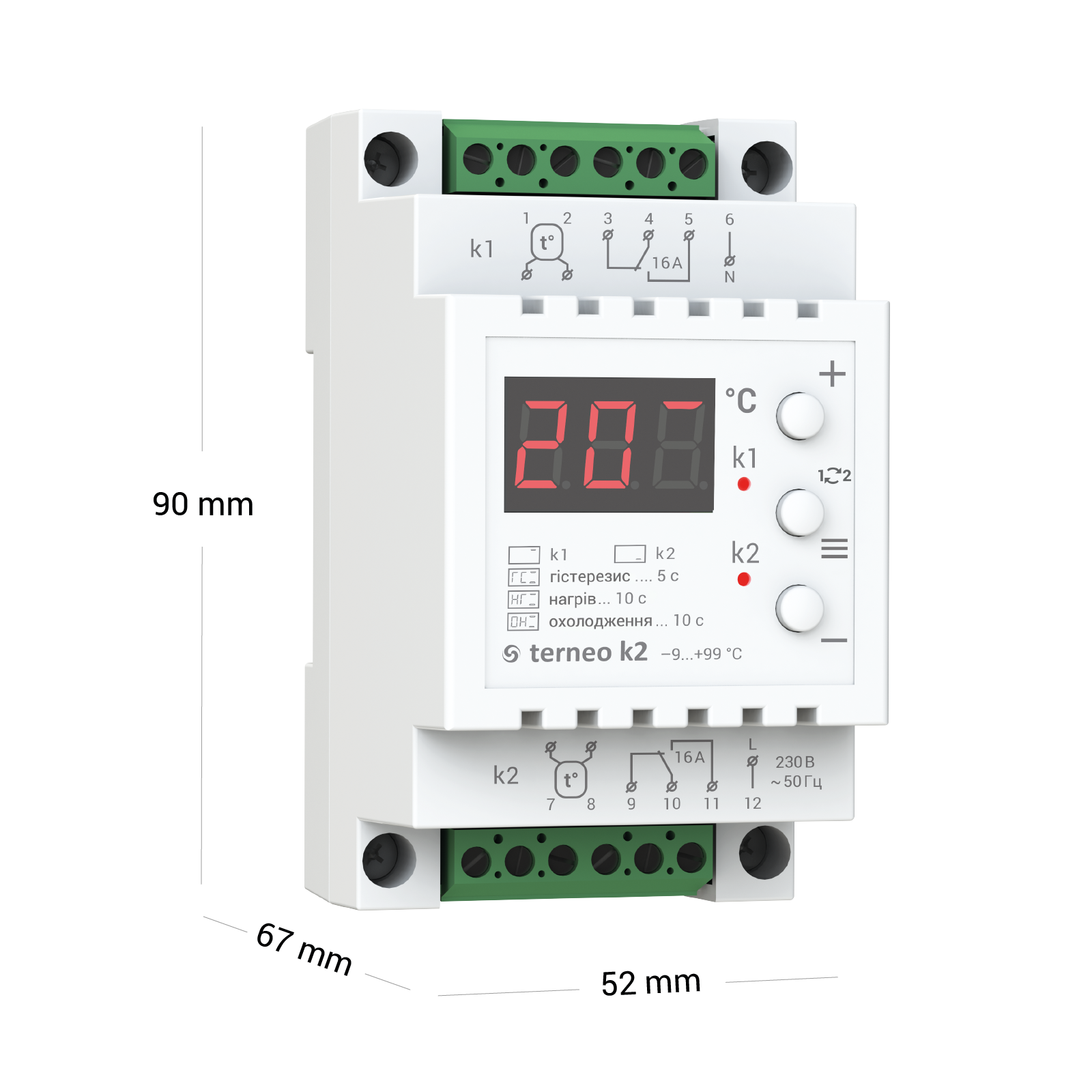 Терморегулятор Terneo K2 для охолодження та вентиляції - фото 3