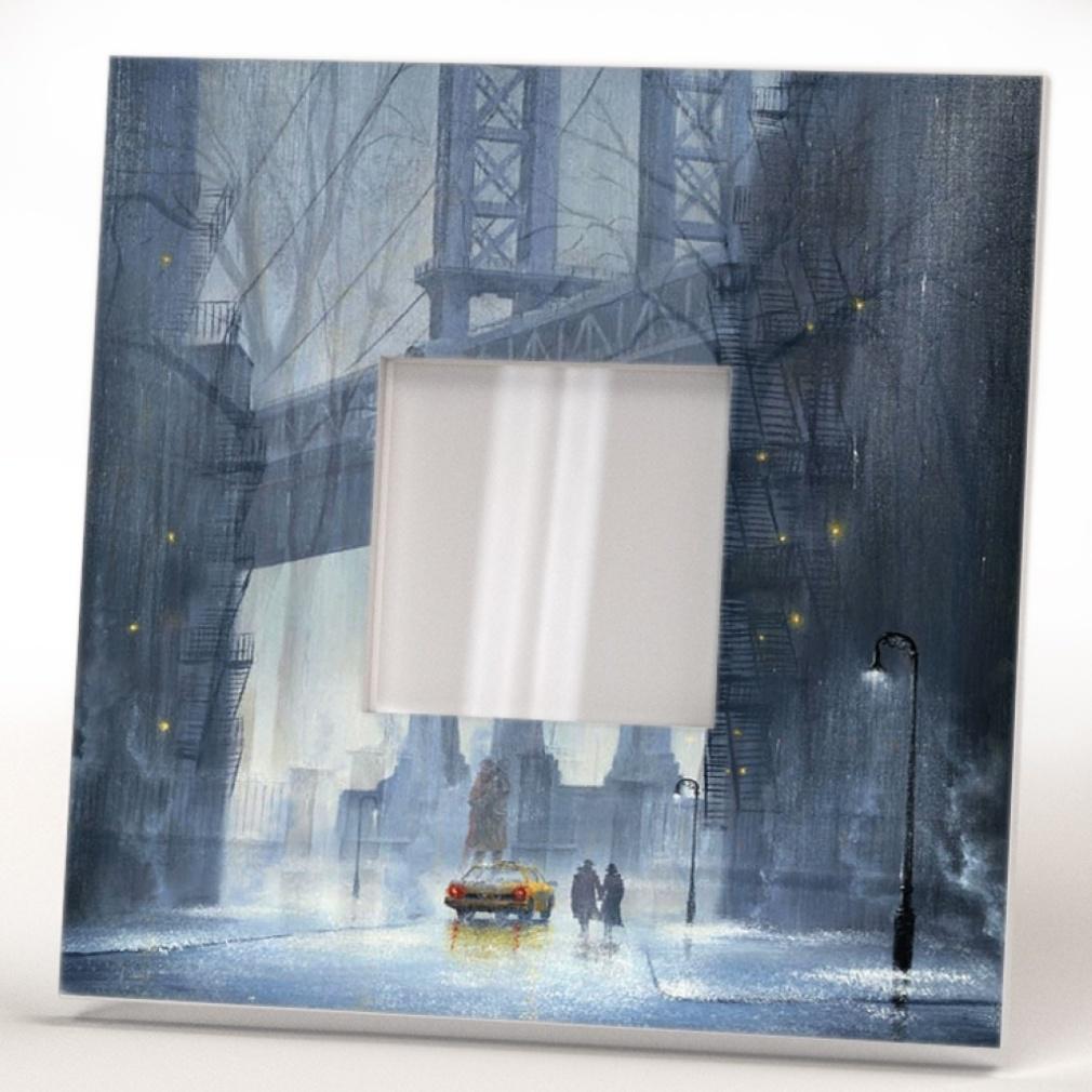 Дзеркало декоративне Дощовий Нью-Йорк Бруклінський міст 260х260 мм (M00068) - фото 2 Дзеркало декоративне Дощовий Нью-Йорк Бруклінський міст 260х260 мм (M00068) - фото 2