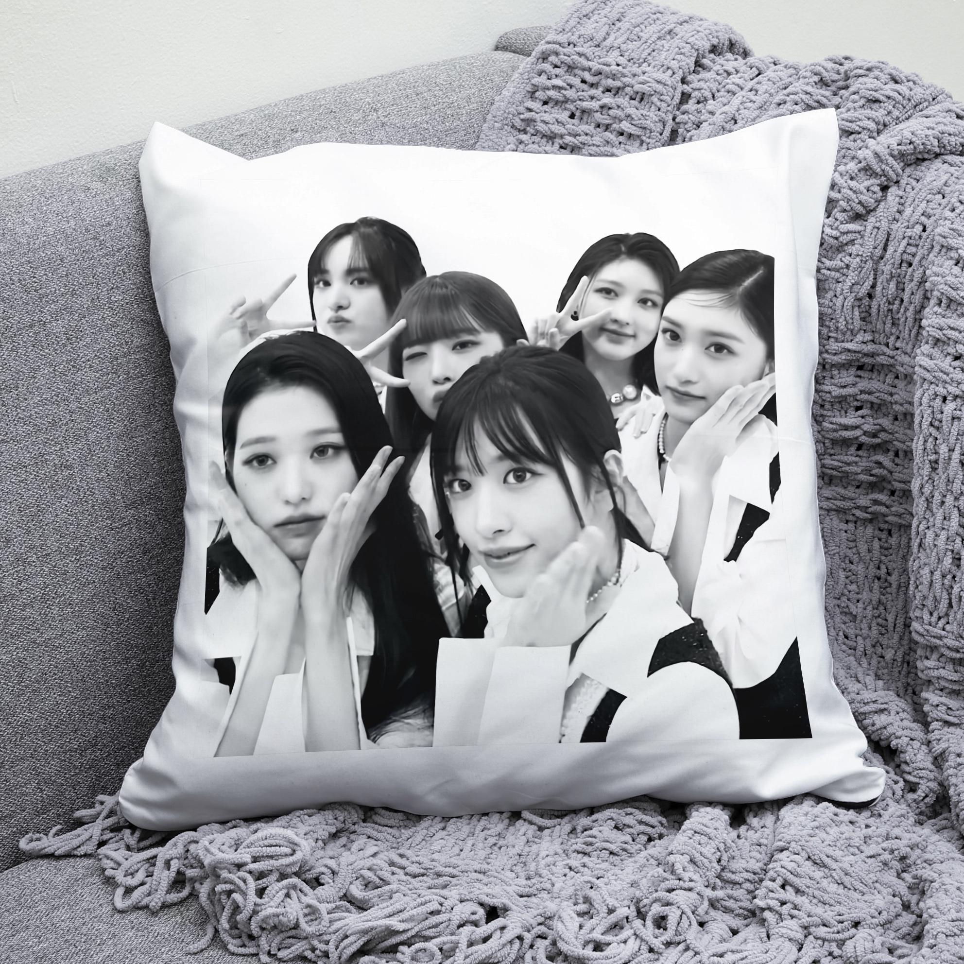 Плюшева подушка квадрат з принтом K-Pop Ive «3