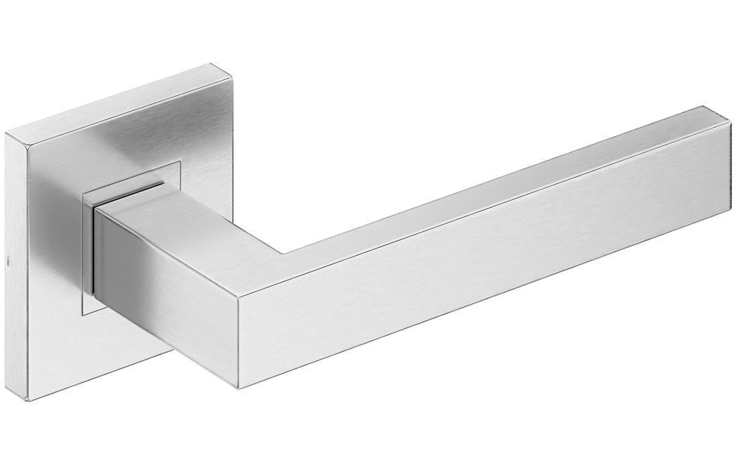 Комплект ручок на квадратній розетці Metal-bud Topaz нержавійка