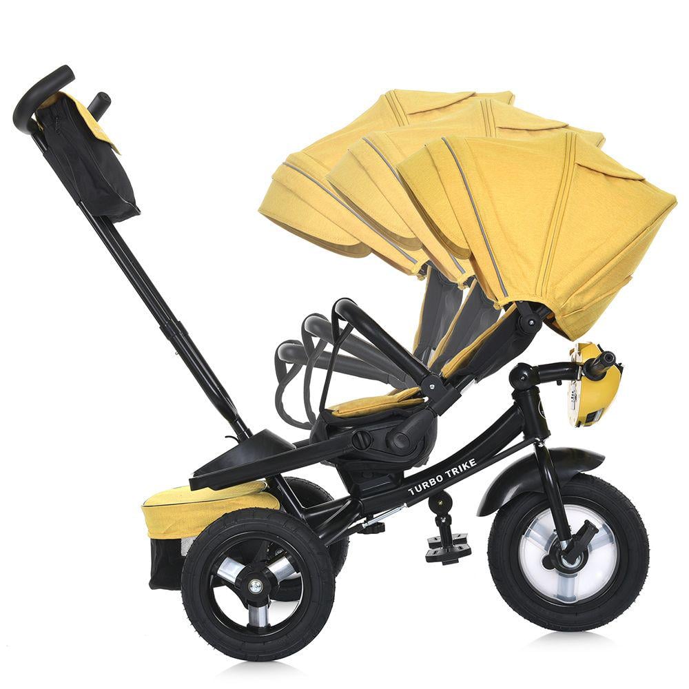 Детский велосипед трехколесный Turbo Trike MT 1007 резиновые колеса Желтый (723286210) - фото 3 Детский велосипед трехколесный Turbo Trike MT 1007 резиновые колеса Желтый (723286210) - фото 3