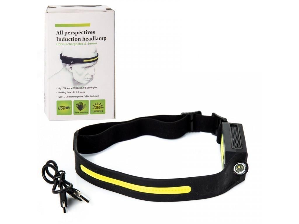 Налобний ліхтар BL G28 XPE+COB USB charge з датчиком руху Налобний ліхтар BL G28 XPE+COB USB charge з датчиком руху