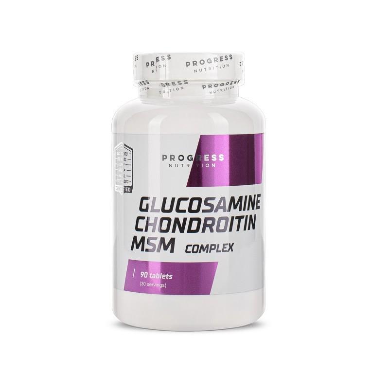 Хондропротектор Progress Nutrition Glucosamine Chondroitin MSM 90 таблеток