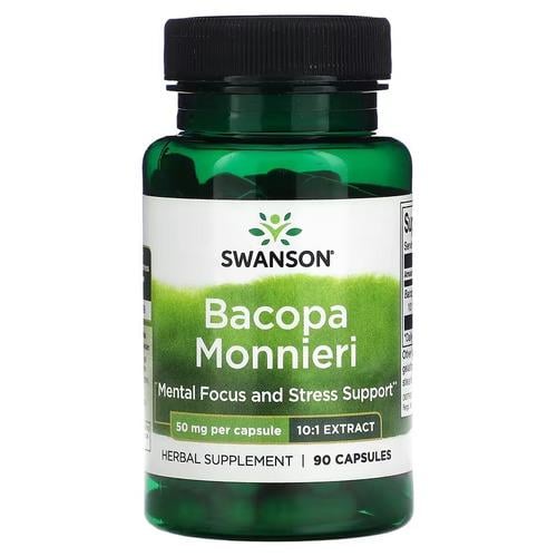 Swanson Bacopa Monnieri 10:1 Extract 50 мг 90 капс. (SW1690) Swanson Bacopa Monnieri 10:1 Extract 50 мг 90 капс. (SW1690)