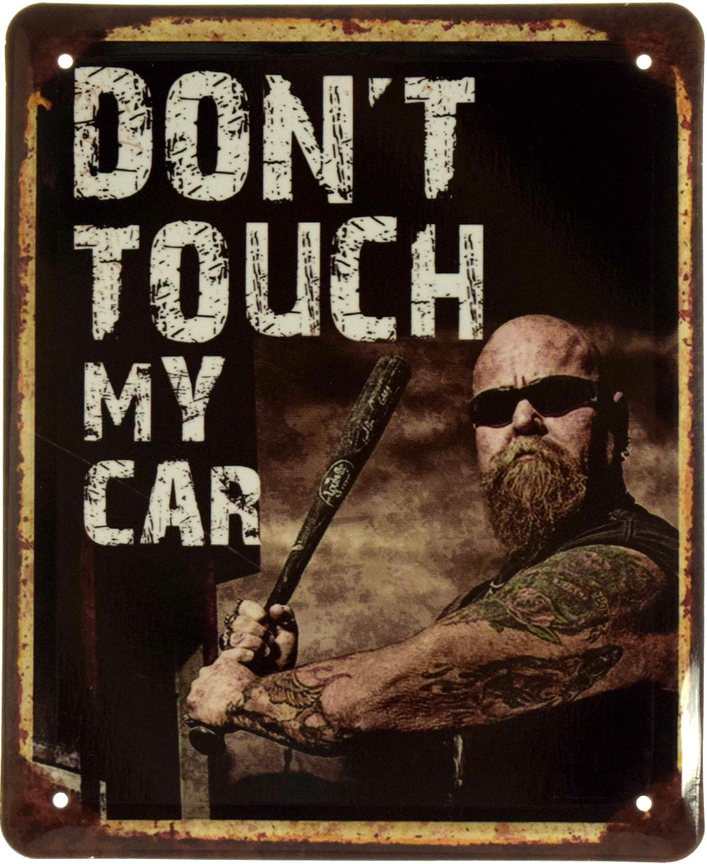 Табличка металева Не Чіпай Мою Машину/Don't Touch My Car 18x22 см
