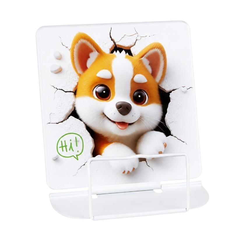 Подставка для книг металлическая Bambi Собачка Hi Белый (KP-406-B-61)