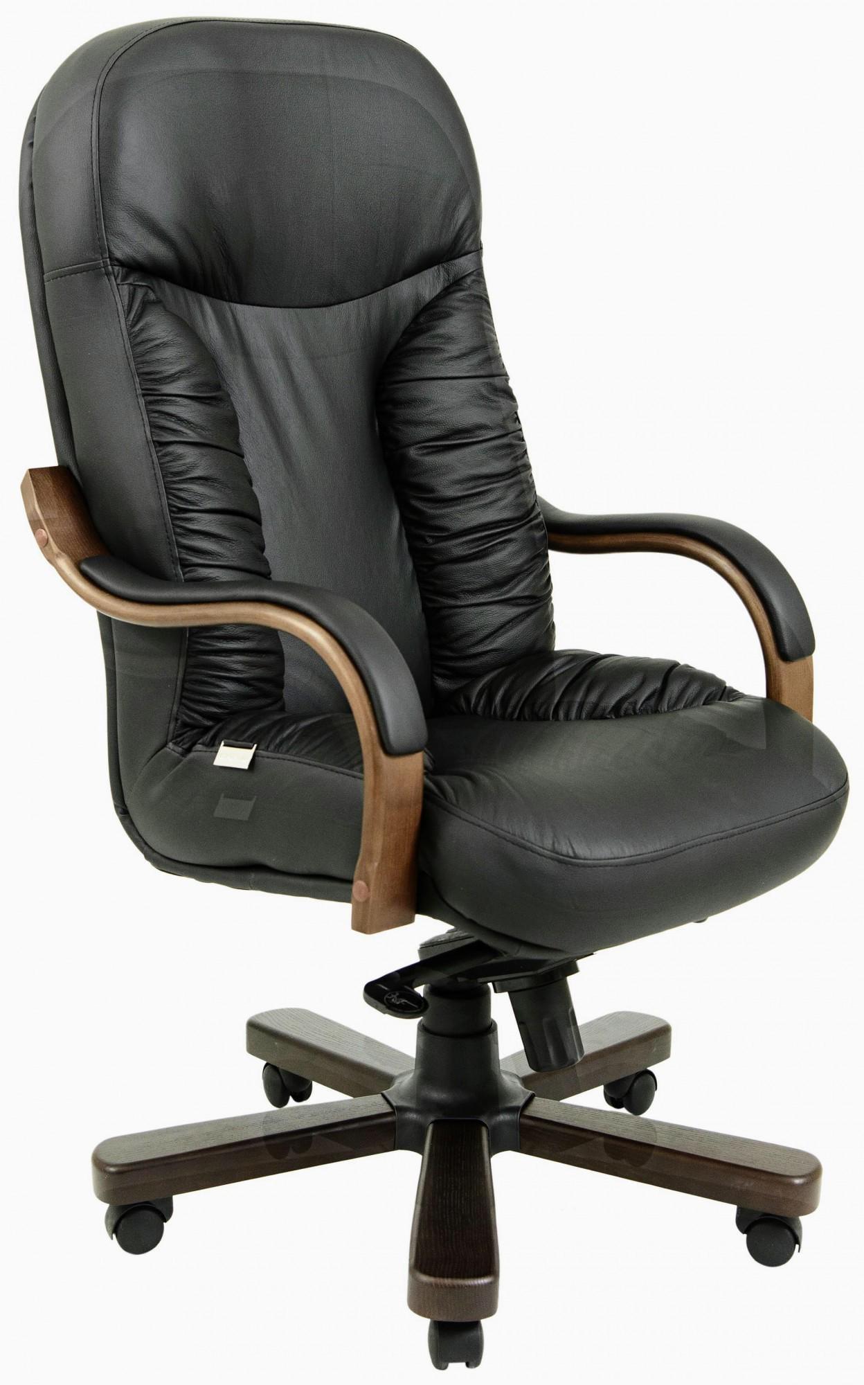 Крісло офісне комп'ютерне Буфорд Fly 2230 Wood Lux Венге M1 Tilt Чорний