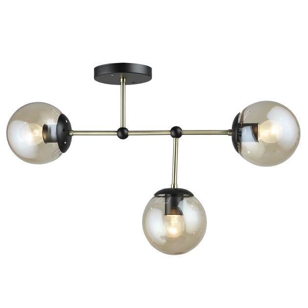 Люстра потолочная Sirius на 3 стеклянных плафона Е27 IP20 B A4261/3 AB+BK Черно-бронзовый (28686145)