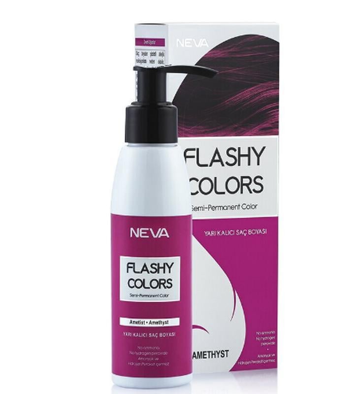 Маска для волосся Neva Flashy Colours Ametist 100 мл Fметистий