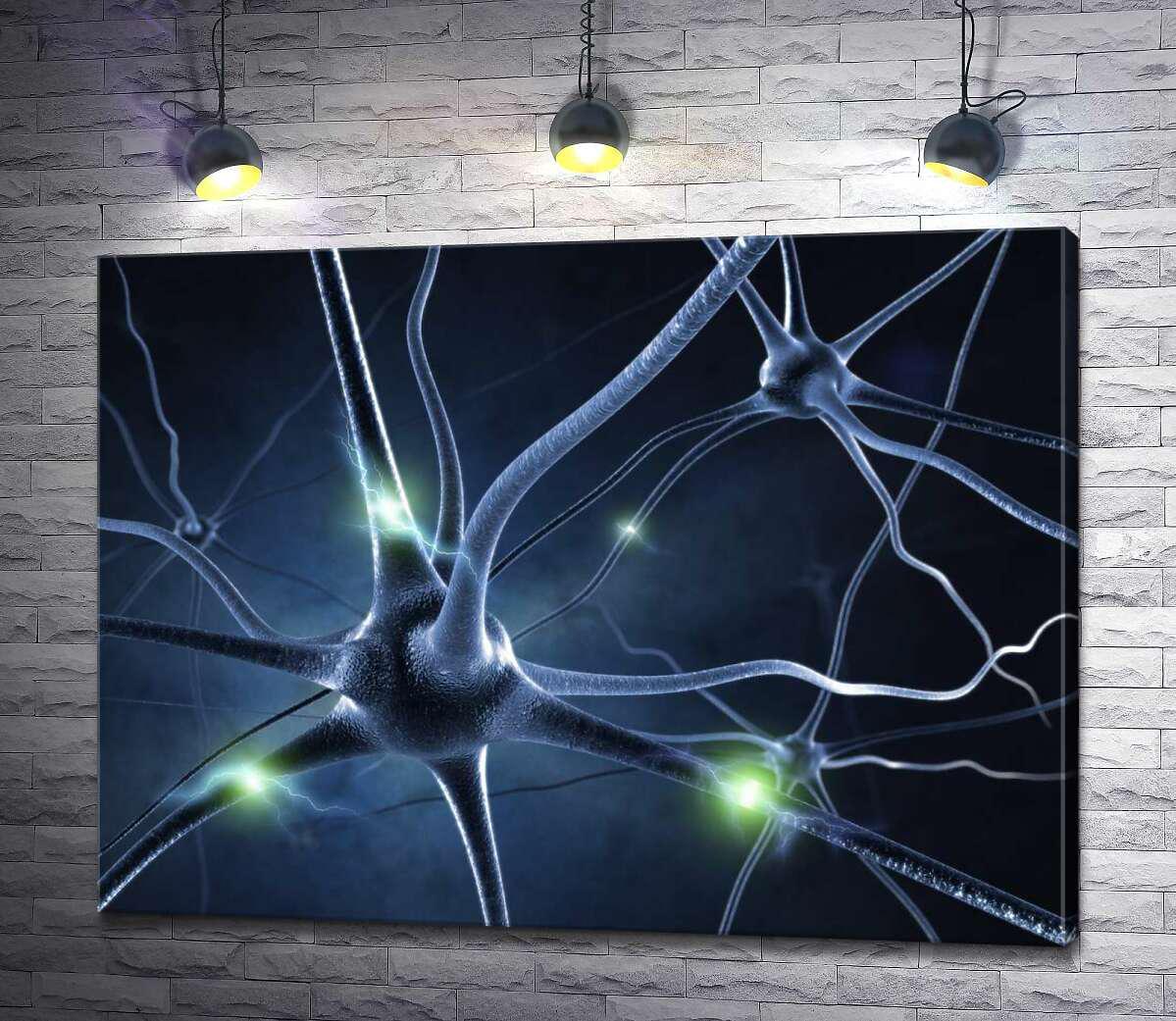 Картина ArtPoster Передача сообщений между нейронными связями 100x75 см Модуль №1 (001371)