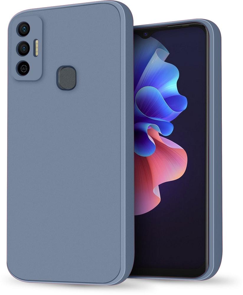 Силиконовый чехол HardCorner для Tecno Spark 7 Gray Blue (30689-6D)