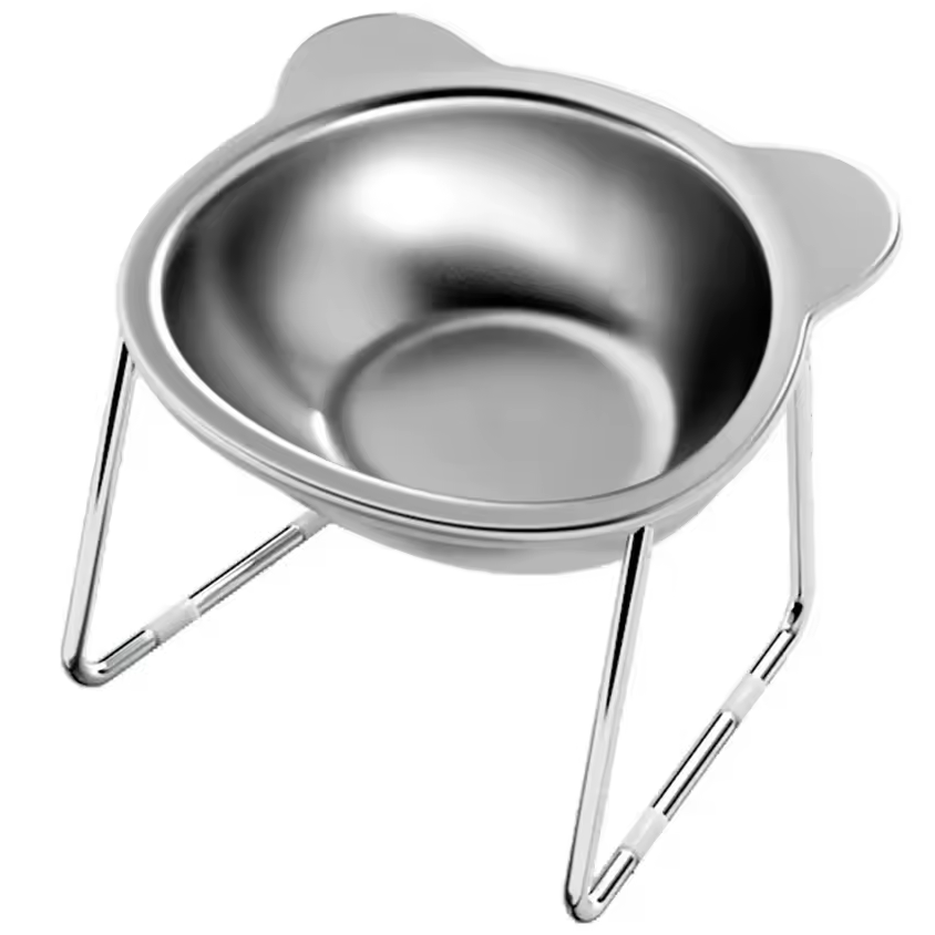 Миска для тварин RIAS FAD-015 з нержавіючої сталі з нахилом 15° Silver (3_08477)